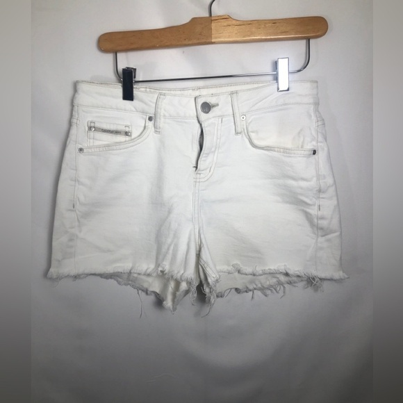 Womens /Girls White Denim Cutoffs /Shorts. Calvin Klein. Size 27. - Picture 1 of 4
